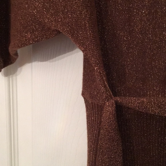 Women’s bronze glitter belted top sz S - Picture 4 of 5